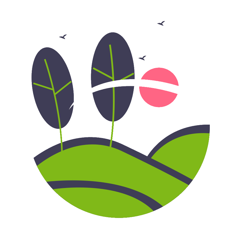picturescape of flowers and hills