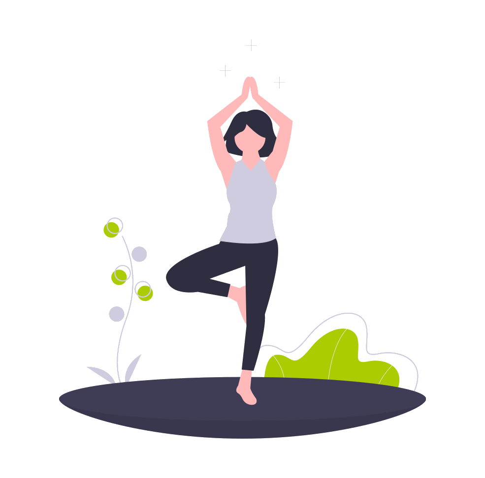 woman doing yoga